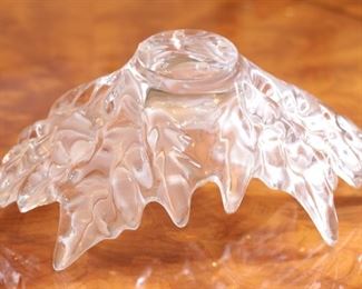 18in Lalique Champs Elysees Crystal Glass Centerpiece Bowl Frosted Clear	18inX10in	
