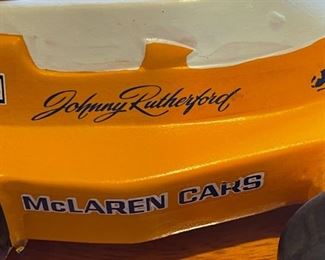 1974 Mclaren Race Car Decanter Johnny Rutherford	7in W x 15in Long	
