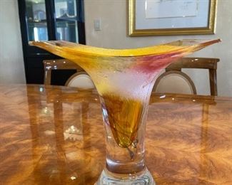Studio Art Glass Flare Vase Earl O’ James	10.5 x 11	

