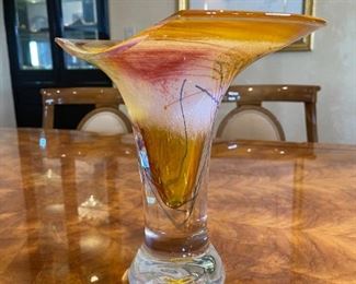 Studio Art Glass Flare Vase Earl O’ James	10.5 x 11	
