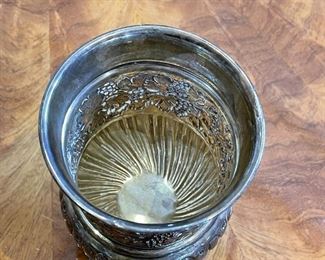 Silver plate goblet	6.75 in tall	
