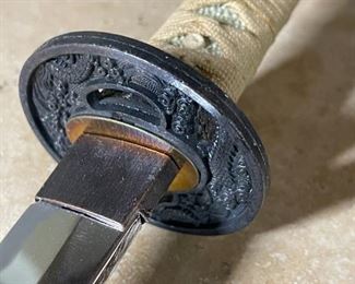 Japanese katana samurai sword 1 of 2 Total sword length 25.75 inches blade length 18 inches
