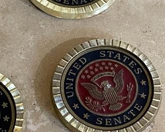 4pc United States senate coasters 3.25 diameter