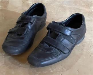 Prada black Velcro tie shoe sneaker	Size	
