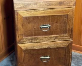 Vintage Wood Rolling Lateral File Cabinet	31x19.25x27.25in	HxWxD
