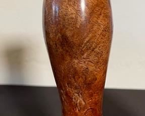 2pc Burl Wood Candle Holders PAIR Artist Made	7.25in h	
