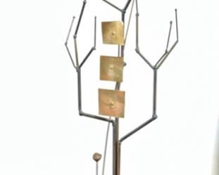 Vintage Metal Art Abstract Tree	15.5in h	
