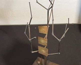 Vintage Metal Art Abstract Tree	15.5in h	
