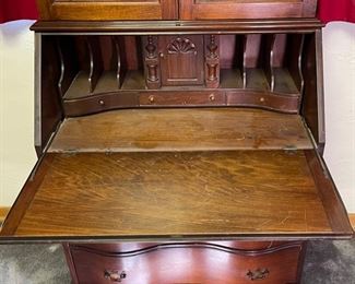 Antique Drop Front Secretary Desk Bookcase	78 x 32 x 19in	HxWxD
