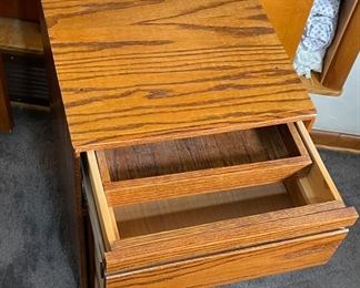 Custom Made Wood Rolling Cabinet Drawer	26.5 x 18 x 19in	HxWxD
