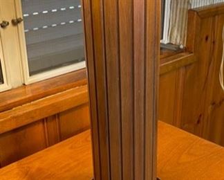 Vintage Wood Cylinder Lamp	36in H  x 13 in diameter	HxWxD
