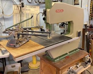 Inca Bandsaw  342 025 07 INJECTA Swiss BandSaw on Rolling Cart	68x28x61in	HxWxD
