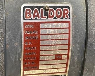 Baldor 8150 Buffer 1/2HP 115 V Motor	12 x 18 x 9in	HxWxD
