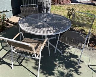 Wrought Iron Patio Table w/3 Chairs #2	26in H x 54in Diameter	
