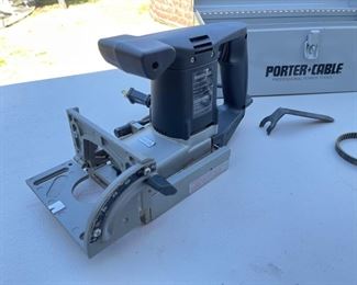 Porter Cable 120v Plate Joiner Model 555  with case, manual + more	Total Length 13.5	
