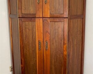 Custom Made Wood Corner Cabinet	75 x 54 x 28in	HxWxD
