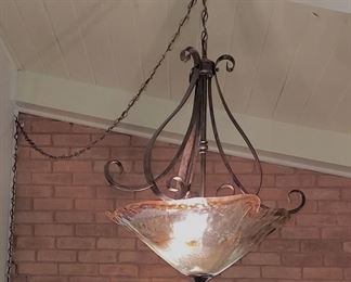 Blown Glass Swag Light