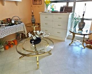 Chrome/Glass Coffee & Side Tables