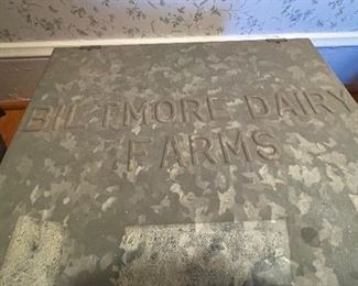 Biltmore Dairy Farms Galvanized Milk Box 