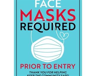 Face masks are required in the home, they are optional in the garage area.  
