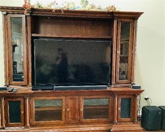 Large entertainment center with 60” tv