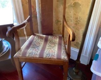 Tall Back Oak Seat  ( pair with  Eastlake  Parlor Table  )