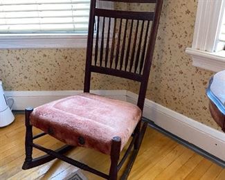 Antique Spindle Back Rocking Chair