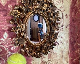 Petit Gilt Wood Victorian Mirror_