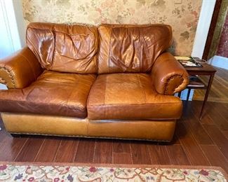 Italian Leather Loveseat