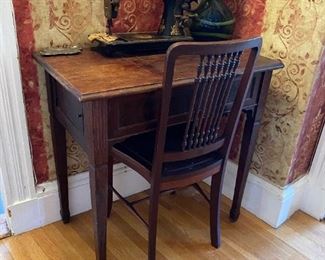 Antique Sewing Table ( with matching seat )