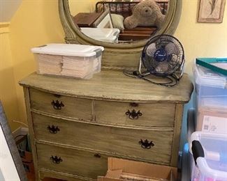 Antique Bow Front Bureau ( 2 over 2 )