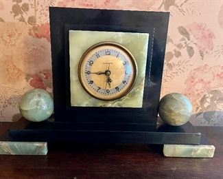 Deco Hammond (Whitehall) Onyx / Agate Clock