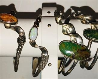 Signed Native American Cuff Bracelets