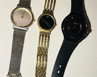 Skagen, Movado & Rado True Thin Line Swiss Watches      ~  All new batteries  ~ All work                  