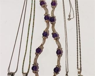 Sterling ~ Zuni & Navajo; Fannie Platero, Pete Morgan, Rickell & Glendora, M Slim, Calvin Spenser, JAL, KRS, Beatrice Kee, Selena Warner, Tommy Jackson, Ervin Tsosie, V & C Hall, R Bahe, Etta Endito, Bennie Bowekaty, Jack Tom, Sheryl Martínez