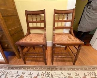 Matching cane chairs ~ great condition 
