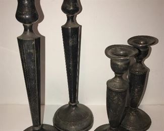 Antique Sterling Candle Sticks