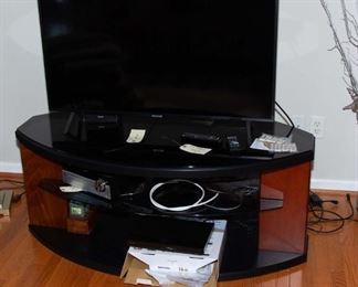 42" tv, stand and electronics