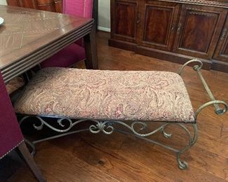 Iron bed bench 
