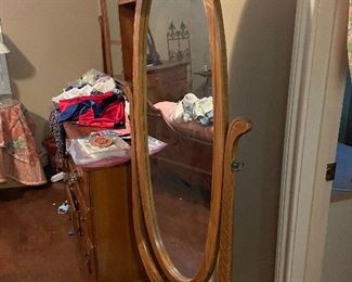 Oak chival mirror 