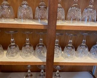 set of crystal stemware by Thomas Webb of England, St Andrew pattern