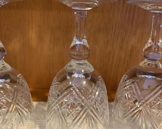 set of crystal stemware by Thomas Webb of England, St Andrew pattern