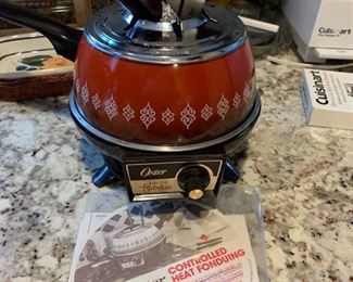 vintage Oster fondue set