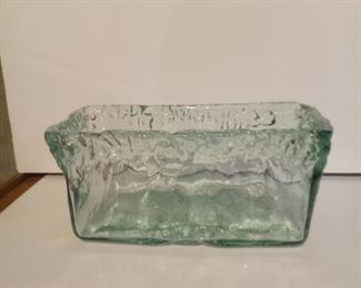 Cool stamped Glass dish
