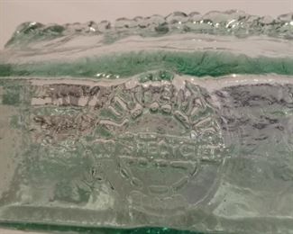 Stamped glass bowl