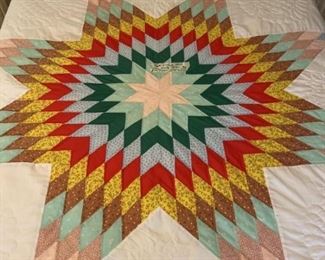 Star quilt bedspread by Ella Troyes 1970’s era