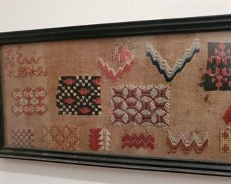 Stitch sampler ca. 1860...(detail)