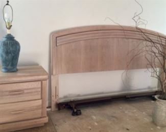 King Headboard and Bed Frame and 2 Matching Night Stands