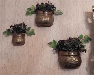 Brass wall pockets