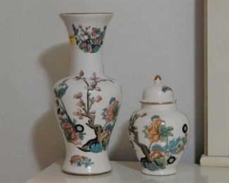 California Originals vase and matching ginger jar